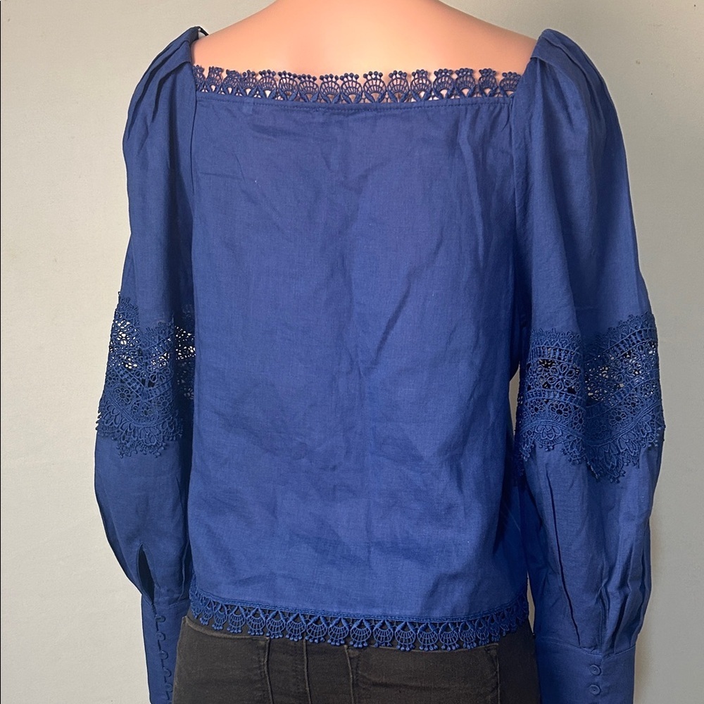 Salsa Jeans Women’s Top Blouse Long Sleeved Embroidered Size Medium - Picture 13 of 16